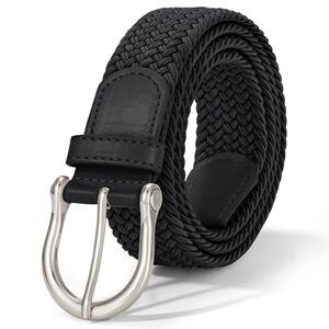 Braided Belt For Women Men Stretch Woven Belt Plus Size Elastic Belt 7689